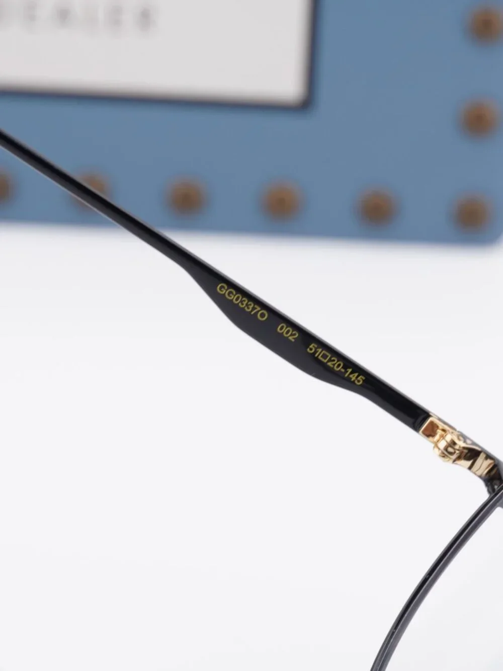 Gucci GG0337O 002 Round Eyeglasses – Black 51mm